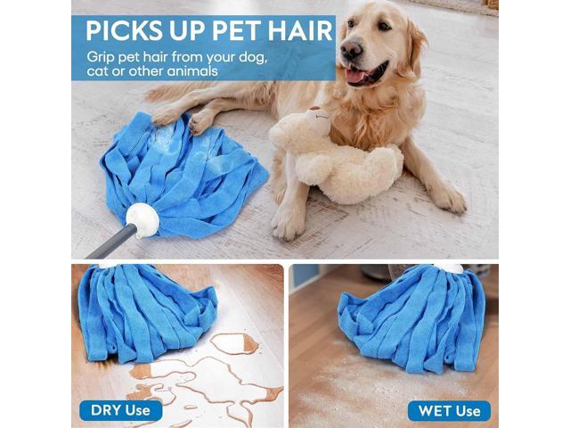 Matthew Microfiber Cloth Mop Compatible with Ceda Microfiber Cloth Mop Refill Commercial Mop Replacement 54' Stainless Steel Handle with 2 Wet Mop...