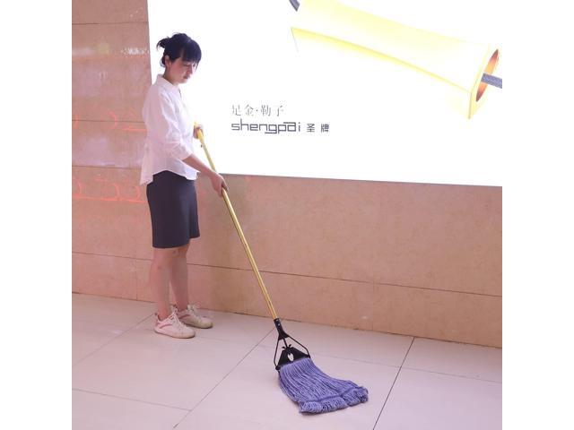 Commercial Industrial Heavy Duty Mop with Long Handle,58' Looped-End String Wet Cotton Mops for Floor Cleaning, 2packs