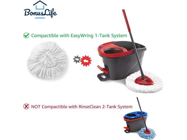 BonusLife 8-Pack Mop Head for O-Ceda EasyWrin Spin Mop Refill 1-Tank System Only Easy Cleaning Microfiber Replacement