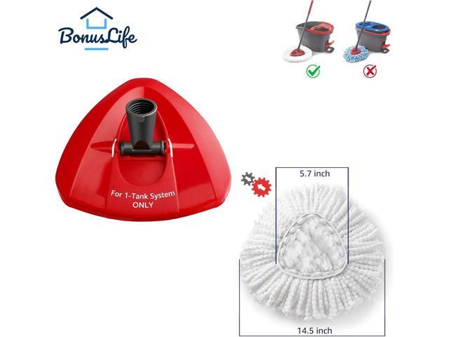 BonusLife 8-Pack Mop Head for O-Ceda EasyWrin Spin Mop Refill 1-Tank System Only Easy Cleaning Microfiber Replacement