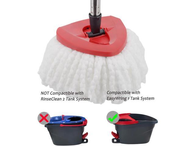 4 Pack Spin Mop Replacement Heads Microfiber Mop Refills Replace Heads Safe for All Hard-surfaced Floors Includes 2 Extra Microfiber Cleaning Cloths