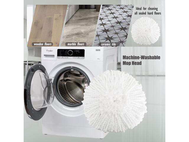 4 Pack Spin Mop Replacement Heads Microfiber Mop Refills Replace Heads Safe for All Hard-surfaced Floors Includes 2 Extra Microfiber Cleaning Cloths