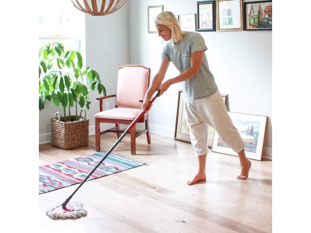 4 Pack Spin Mop Replacement Heads Microfiber Mop Refills Replace Heads Safe for All Hard-surfaced Floors Includes 2 Extra Microfiber Cleaning Cloths