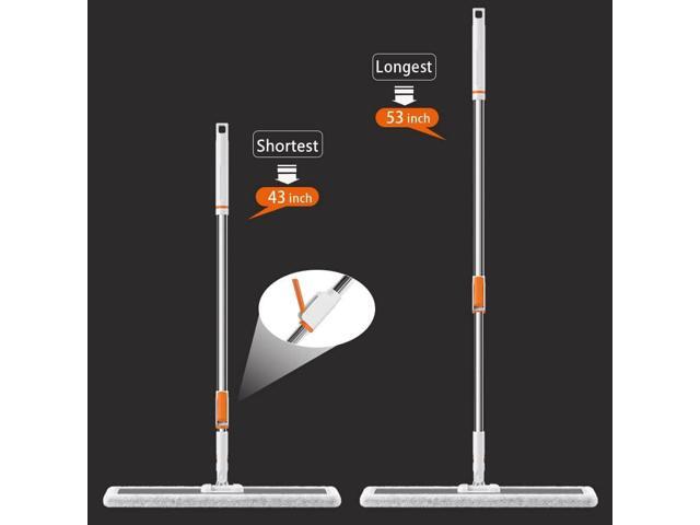 Microfiber Mop 32 inch Wide Flat Mop for Hardwood, Laminate, Tile - 360 Rotating, Stainless Steel Handle, 4 Reusable Pads