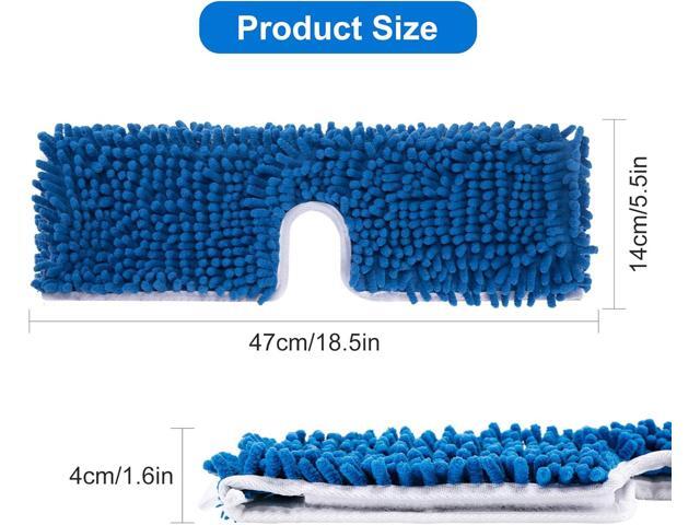 4 Pack Chenille Mop Heads Replacements Compatible with Dual-Action Microfiber Flip Mop System, Mop Replace Heads for Dry Wet Use, Washable Double...