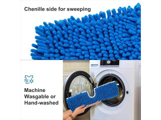 4 Pack Chenille Mop Heads Replacements Compatible with Dual-Action Microfiber Flip Mop System, Mop Replace Heads for Dry Wet Use, Washable Double...