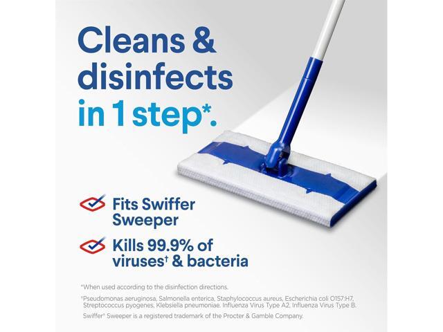 Clorox Disinfecting Wet Mop Pad, Disposable Mop Heads, Multi-Surface Floor Wipes, Rain Clean, 2 Packs, 24 Wet Refills Per Pack (Package May Vary)