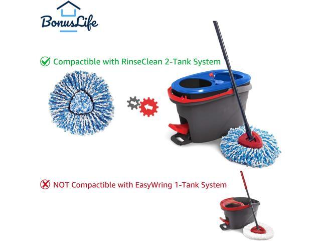 BonusLife 6-Pack Mop Head for O-Ceda RinseClean Spin Mop Refill 2-Tank System Only Easy Cleaning Microfiber Replacement