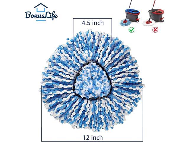 BonusLife 6-Pack Mop Head for O-Ceda RinseClean Spin Mop Refill 2-Tank System Only Easy Cleaning Microfiber Replacement