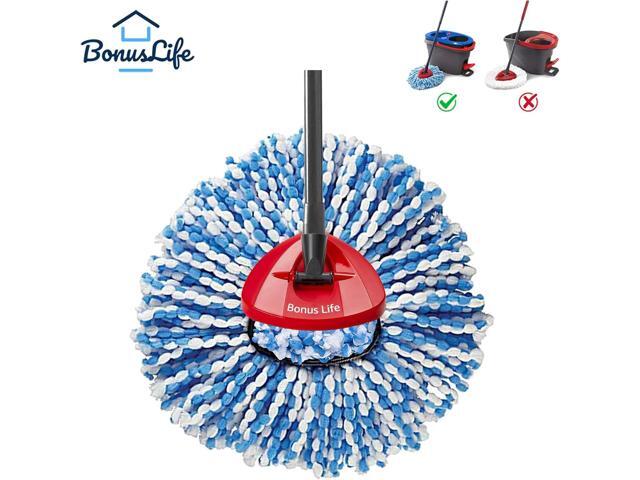 BonusLife 6-Pack Mop Head for O-Ceda RinseClean Spin Mop Refill 2-Tank System Only Easy Cleaning Microfiber Replacement