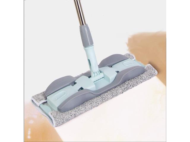 Microfiber Wood Floor Mop - 15 Inch with 4 Washable Pads, Adjustable Handle for Dry & Wet Cleaning