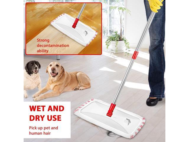 MASTERTOP Microfiber Mop, Extra Large Dust Mop with 5 Pads for Wet & Dry Use, 16'' Mops for Hardwood Laminate, Tile, Vinyl Floors,5 Microfiber...