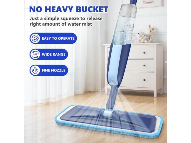 Microfiber Wet Spray Mops for Hardwood Floor Cleaning, Dry Wet Dust Wood Floor Mop with 4 Reusable Washable Mop Pads Refills Fit for Swiffer Power...