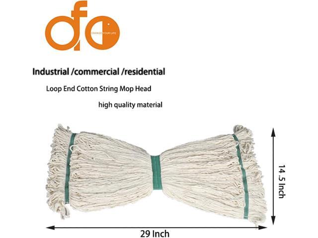 OFO Loop-End Cotton String Mop HeadHeavy Duty String Mop Refills, Mop Head Replacement for Home/Industrial/Commercial Cleaning, 3-Packs