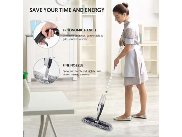 MANGOTIME Spray Mop for Floor Cleaning - Microfiber Dry Wet Floor Mop with 3 Washable Pads & 1 Refillable Bottle for Hardwood Laminate Tile Wood...