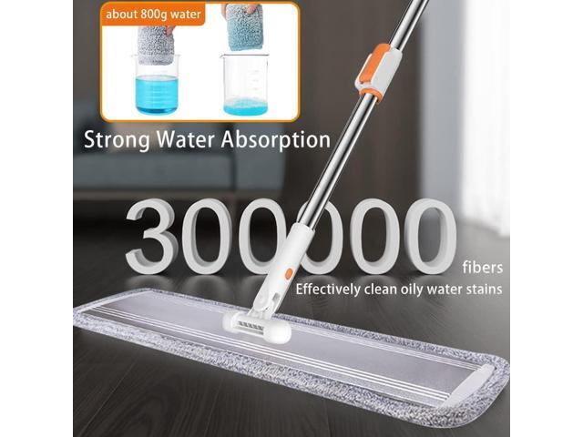 Microfiber Flat Mop 32 in Large Mops for Floor Cleaning Commercial Dust Dry Wet Mops on Hardwood Floors with 4 Washable Pads Aluminium Telescopic...