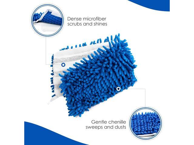 Houseables Dust Mop Replacement Head, Floor Mop Pads, Reusable Microfiber Flip Pads, Refill, Dust Head Replacement, Covers Washable, Refills, Flat,...
