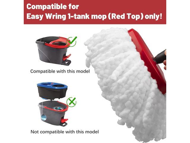 4 Pack Mop Replacement Heads Compatible with Ocedar Mops Replace Head EasyWring Spin Mop Heads Replacements - Includes 1 Rotating Mops Base,...