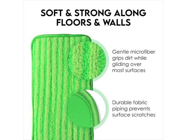 Reusable Floor Mop Pads - Swiffer Wet Jet Compatible Refills 2 Pack - Machine Washable, 12-inch Microfiber Mop Swiffer Wet Pads - Eco-Friendly...