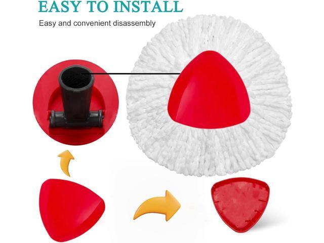 6 Pack Spin Mop Replacements Head Compatible for EasyWring 1-Tank System,Reusable Mop Heads Refills, Microfiber Mop Replace Head Refills,Included...