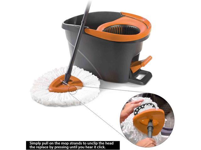 8Pack Spin Mop Replacement Heads,Spinning Mop Replace Head for Floor Cleaning, 100% Microfiber Mop Head Replacement Compatible with Triangle Spin...