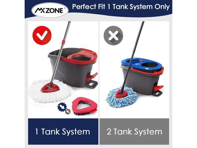 Spin Mop Head Replacement Base Handle Compatible with O Cedar EasyWring 1-Tank System, 4 Mop Replace Heads, 1 Mop Handle, 1 Mop Base and 1 Mop Base...
