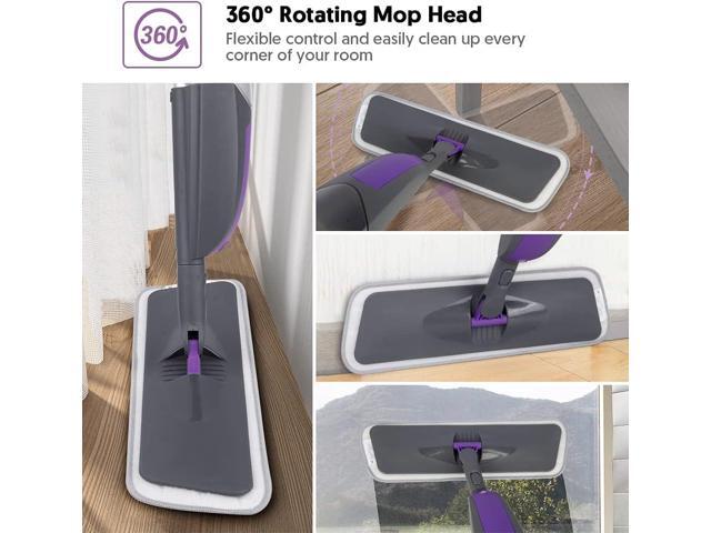 Spray Mops for Floor Cleaning - HOMSIER Microfiber Floor Mop Wet Dry with 3 Washable Pads 550ML Refillable Bottle for Hardwood Wood Laminate Tile...