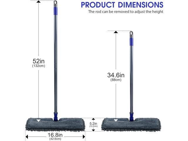 Masthome Microfiber Mops for Floor Cleaning,Dust Mop with 4 Reusable Pads,Flat Flip Mops for Wet & Dry Use,Professional Microfiber Mop for...