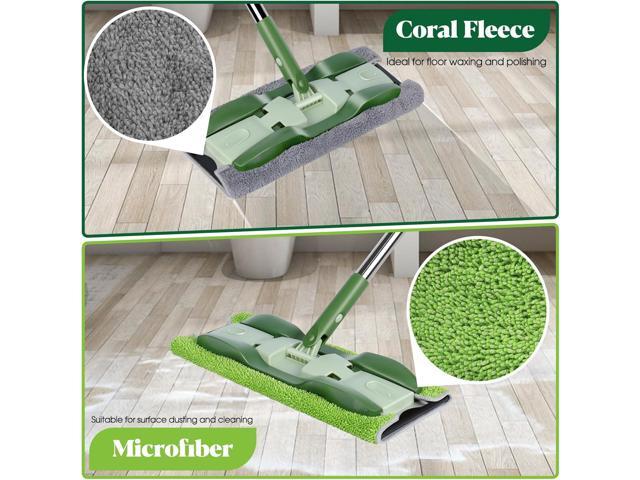 MASTERTOP Microfiber Mop - Flat Floor Mops Wet Dry Dust Mop with 4 Washable Pads & 52.4'' Stainless Steel Handle for Hardwood Laminate Tile Floor...
