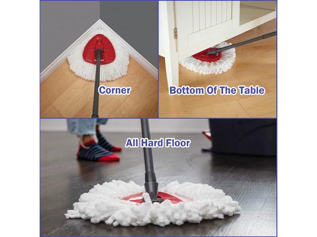 Spin Mop Replacement Head 6 Pack Mop Refill Compatible with Ocedar Triangle Swivel Mops Microfiber Swivel Mop Refill,Deep Clean,Machine Washable...
