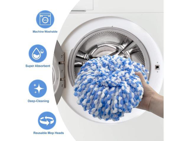 Spin Mop Replace Head, Mop Handle and Base Compatible with Ocedar RinseClean 2-Tank System, 3 Mop Replacement Head, 4-Section Sturdy Iron 30-58in...