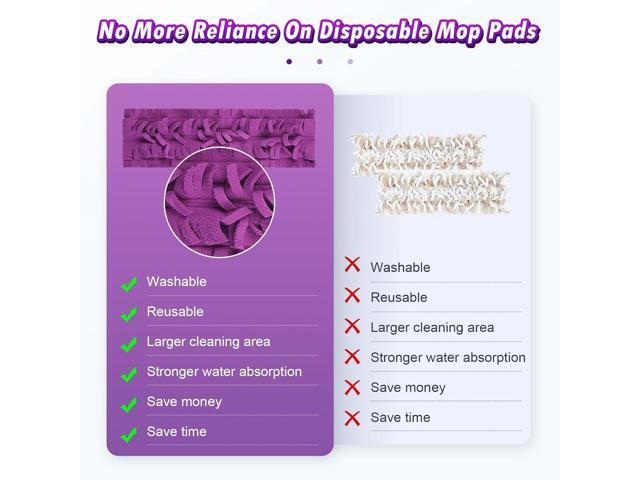 6 Pack Spray Mop Pads for Swiffer PowerMop Multi-Surface Mop and PowerMop Wood Mop Pads Refill, Washable & Reusable Floor Cleaning Replacement...