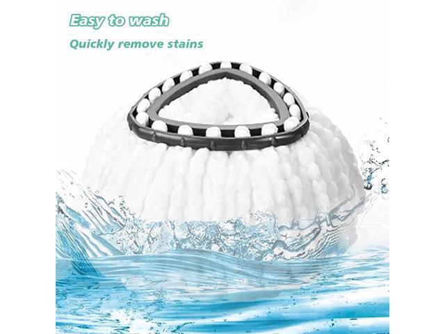 10 PCS Spin Mop Replacement Head,100% Microfiber Mop Heads Replacements with Cedar Mop Replace,360 Degree Round Spin Mop Replacement Head for Easy...