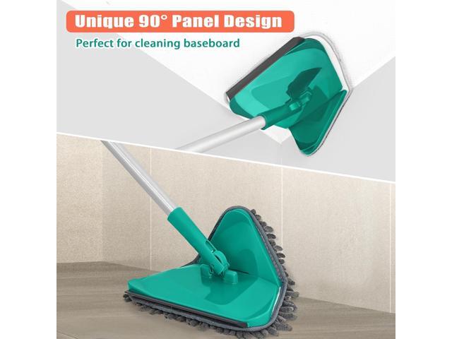 JEHONN Wall Cleaner Mop with Long Handle 82 Inches, 3-in-1 Ceiling Cleaning Tool Duster with 6 Replacement Microfiber Chenille Pads for Painted...