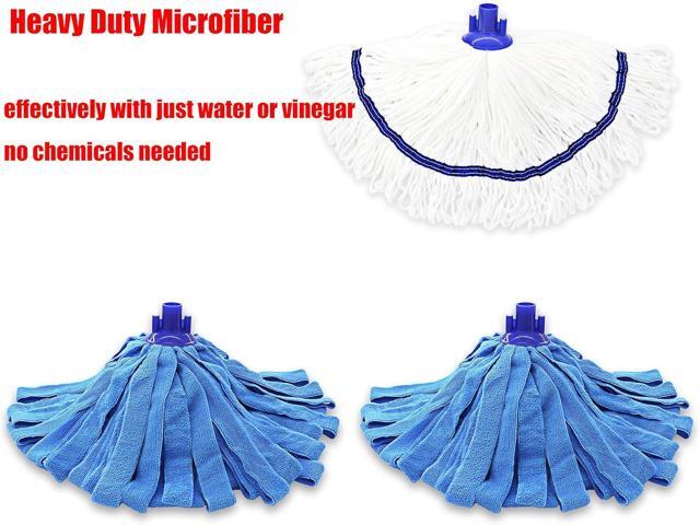 Microfiber Cloth Mop Replacement Compatible with All Standard US Threading Pole &0.8' Diameter Mop Handle 3 Packs