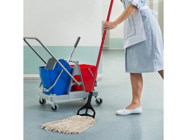 Matthew Cleaning 16oz 3Pack Cotton Floor Mop,Cotton Looped-Open String Heavy Duty String Refills, Universal Headband Blend,Mop Head Replacement for...