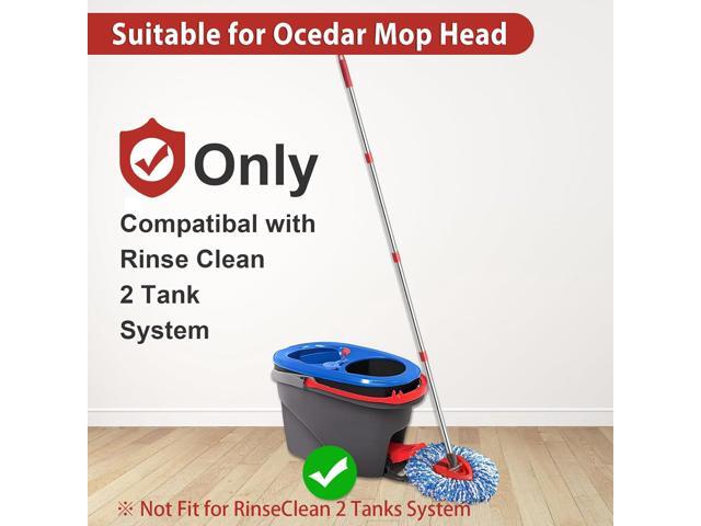 2 Spin Mop Head Replacement, 1 Base, 1 Mop Handle (30-58in) Combo Mops Set Compatible with O Cedar, Spin Mop's Refill Head Replacement for...