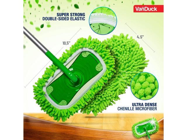 VanDuck Dust Mop Refill Compatible with Swiffer Sweeper (6 Pack) - Microfiber Pet Heavy Duty Dry Cloth Refills - Reusable Mop Pad (Handle is Not...