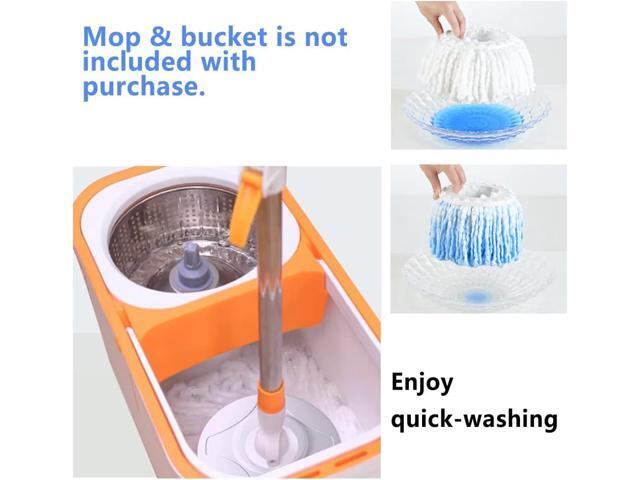 Spin Mop Head Refill Mop Replacement for Spin Magic Mop Pads Round Spin Mop Microfiber Easy Wring Spin Mop Head Cloth 6-Pack