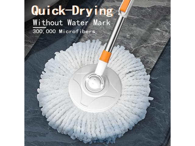 Spin Mop Head Refill Mop Replacement for Spin Magic Mop Pads Round Spin Mop Microfiber Easy Wring Spin Mop Head Cloth 6-Pack