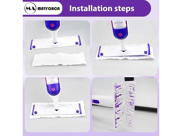 10 Pack Swiffer Power Mop Refills Disposable Wet Mop Pads for Swiffer Power Mop, Perfect for Hardwood, Tile, and Laminate Floors, Easy-to-Use...