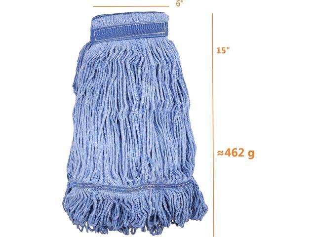 Mop Head Replacement Commercial Heavy Duty String Blue Wet Mop Heads for 3 Typs Commercial Mop Handle(2,Medium)