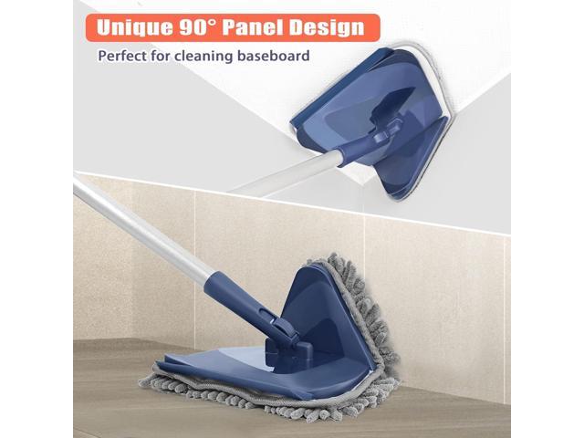 JEHONN Wall Cleaner Mop with Long Handle 82 Inches, 3-in-1 Ceiling Cleaning Tool Duster with 6 Replacement Microfiber Chenille Pads for Painted...