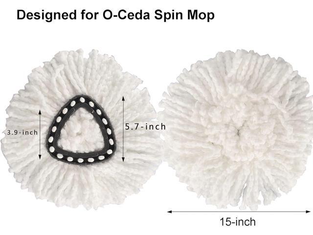 12PCS Mop Replacement Head,100% Microfiber Mop Refills Spin Mop Replacement Head,360 Micro Spin Cleaning Replacement Mop Heads for Easy House...