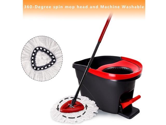 10-Pack Spin Mop Replacement Heads, 100% Microfiber Spin Mop Refills Heads,360°Micro Replacement Mop Head for Easy House Cleaning Floor Mopping,White