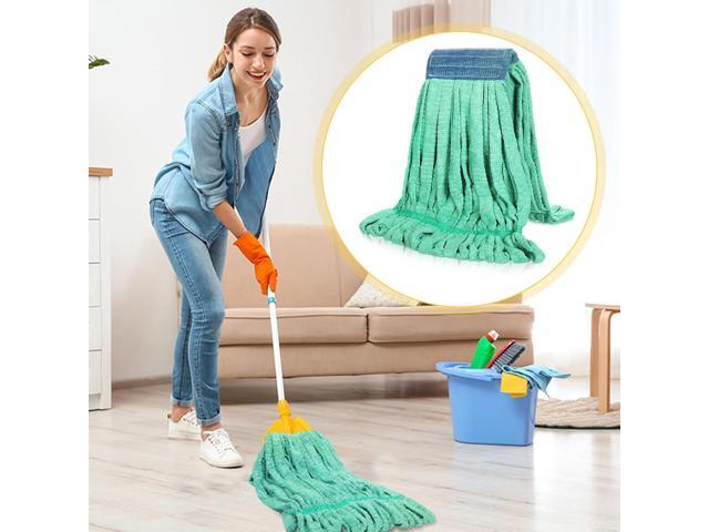 Lallisa 2 Pcs Commercial Mop Head Replacement 18 Oz Tube Microfiber Mop Heads for Floor Cleaning Industrial Mop Heads Looped End Wet Mop Head...