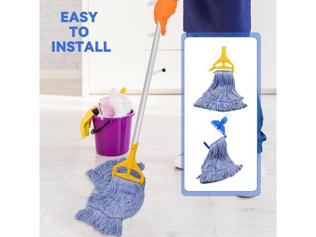 Commercial Heavy Duty Mop Heads Replacement for Rubbermaid: 6 Packs Industrial Wet Mop Head for Floor Cleaning - Commercial Products Looped End...