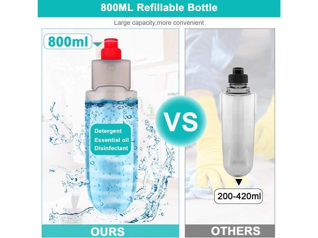 Spray Mop for Floor Cleaning with 3pcs Washable Pads - Wet Dry Microfiber Mop with 800 ml Refillable Bottle for Kitchen Wood Floor Hardwood...