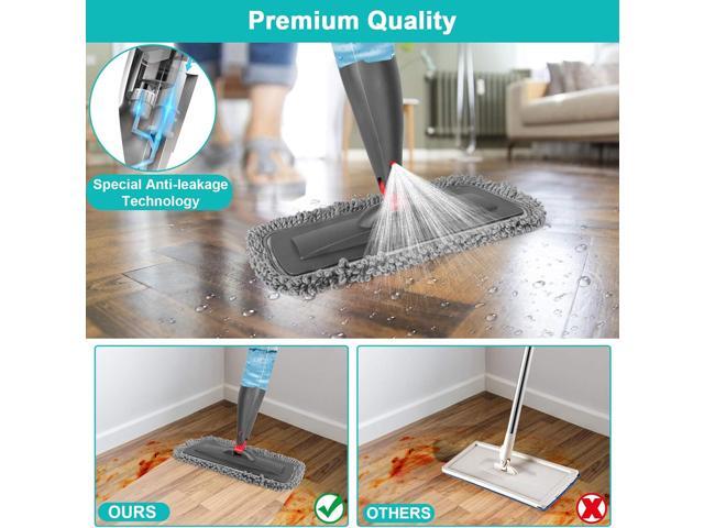Spray Mop for Floor Cleaning with 3pcs Washable Pads - Wet Dry Microfiber Mop with 800 ml Refillable Bottle for Kitchen Wood Floor Hardwood...