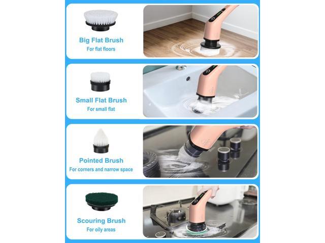 Leebein Electric Spin Scrubber, Cordless Powerful Scrub Brush for Cleaning Bathroom, Kitchen, Shower Tub and Floor Tile with Adjustable Extension...